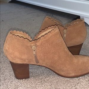 Jack Rogers Tan suede booties